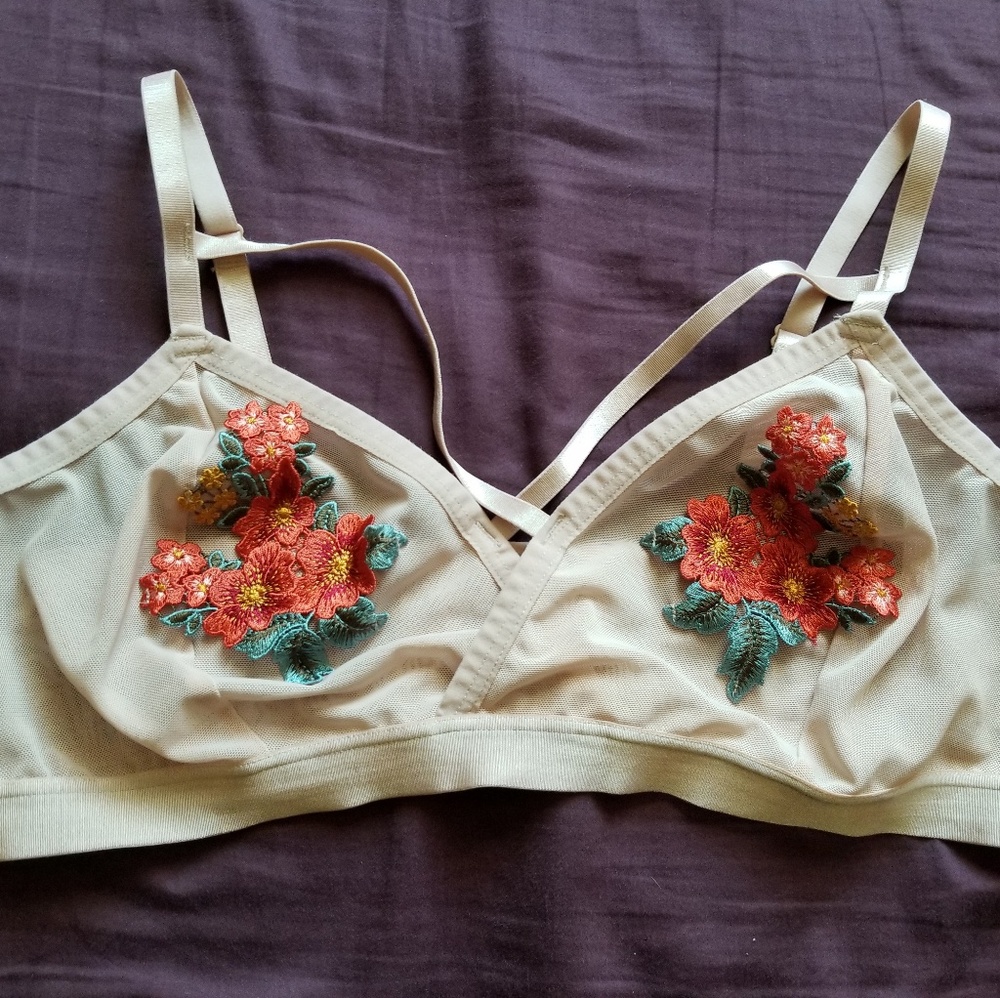 Torrid pink floral bralette